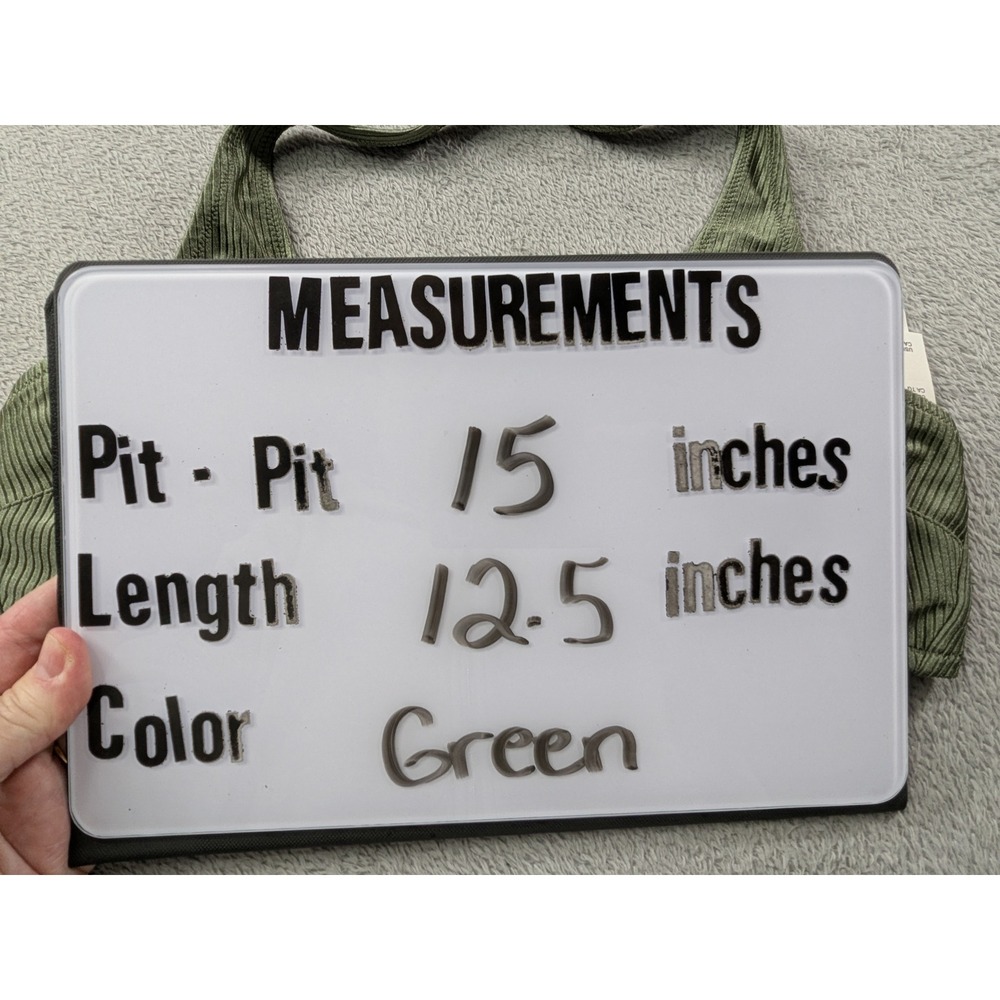 Aerie Real Good Ribbed Halter Bikini Set Olive Green XL 075-1753-3524 - Picture 10 of 15